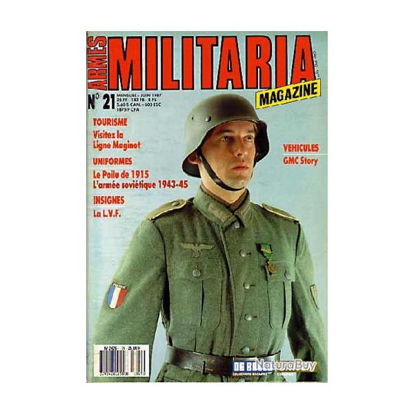 Militaria magazine 21 juin 1987.�puis� �diteur. lvf , maginot , la sten , arm�e rouge ,russie