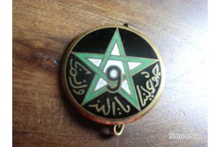 Insigne Original WW2 2° RTM AB Déposé 1939 - Régiment Tirailleurs Marocains - Très Bon état