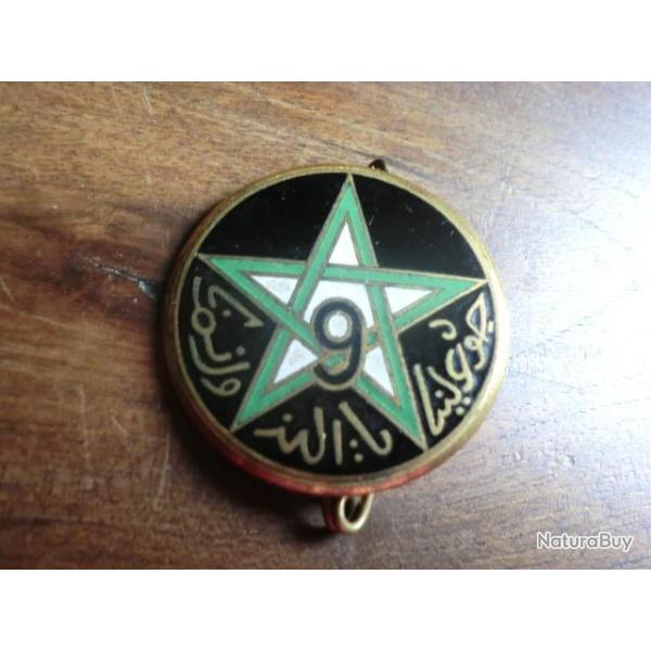 INSIGNE 9e RTM - REGIMENT DE TIRAILLEURS MAROCAINS - G442 - DRAGO