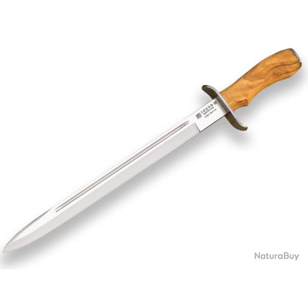 COUTEAU JOKER CHAMO�S, MANCHE EN BOIS D'OLIVIER ET LAME DE 33 CM ET �TUI EN CUIR CO30