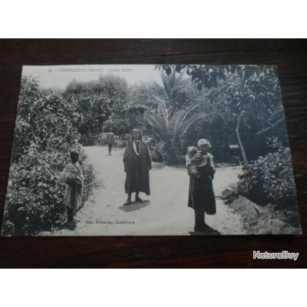 CP  PAYS MAROC  CASABLANCA  JARDIN PUBLIC