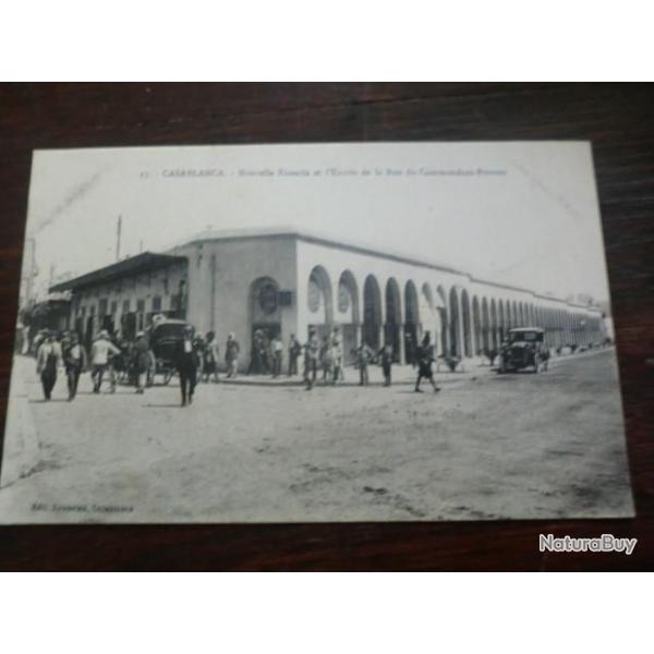 CP  PAYS MAROC  CASABLANCA  NOUVELLE KISSARIA ET L ENTREE DE LA RUE  DU COMMANDEUR PROVOST