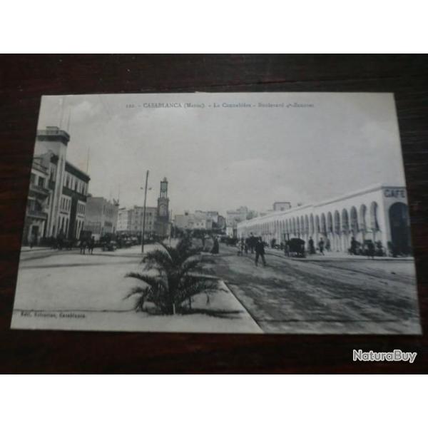 CP  PAYS MAROC  CASABLANCA  LA CANNEBIERE BD 4eme ZOUAVES