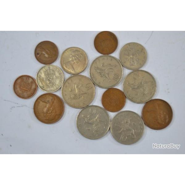 Lot monnaies Anglaises New Pence ann�es 1960 -1970. Angleterre,  Collection monnaie