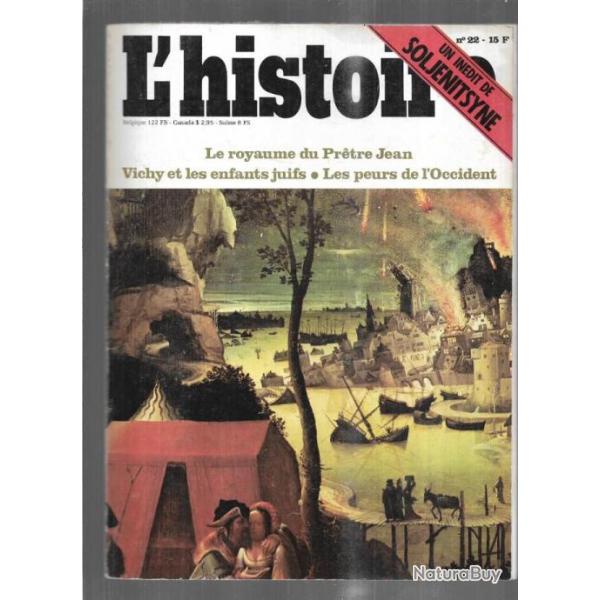in�dit de soljenitsyne, vichy et les enfants juifs, les routes d'alexandre   l'histoire 22 1980