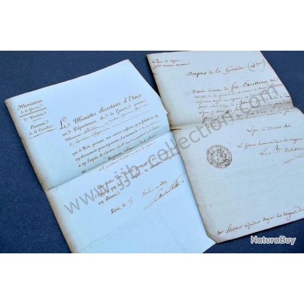 LETTRE DE NOMINATION SECONDE RESTAURATION SIGNEE CLARKE.