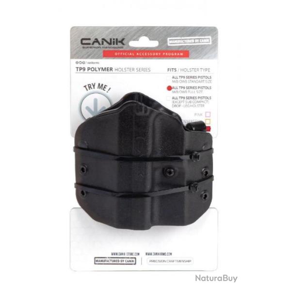 holster POLYMERE FDE POUR TP-9  CANIK noir GAUCHER