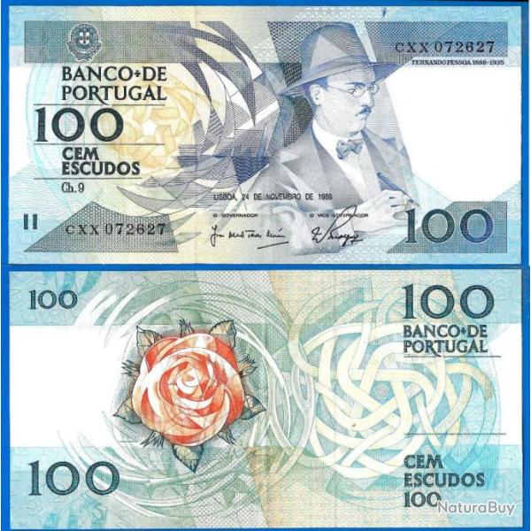 Portugal 100 Escudos 1988 Billet Escudo Pessoa Europe