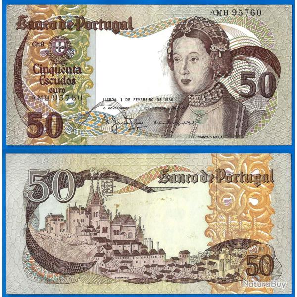 Portugal 50 Escudos 1980 Billet Escudo Europe Infanta D Maria