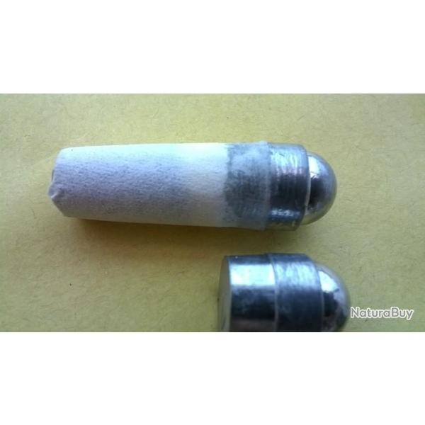 36 Cartouches Papier Cal.36 Ogive Nez Rond R�volver Poudre Noire Suisse N�1