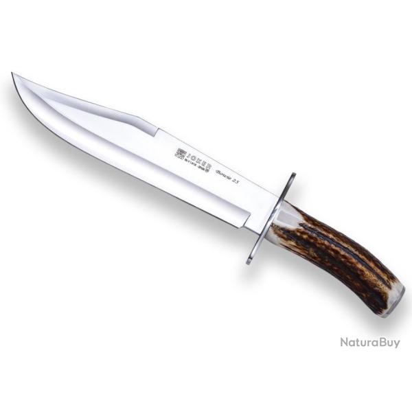 COUTEAU DE CHASSE JOKER BOWIE 25 AVEC MANCHE EN CORNE DE CERF ET LAME DE 25 CM. CC101-99