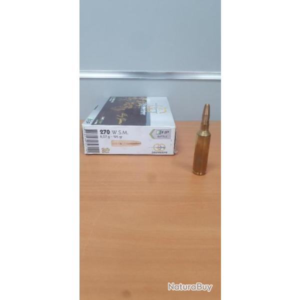 !!! NEUF !!! BALLES SAUVESTRE FIP BATTUE 270 WSM 125GR PAR 20