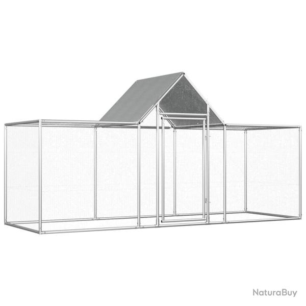 Poulailler 3 x 1 x 1,5 m avec un toit rsistant  l'eau acier galvanis 02_0001714