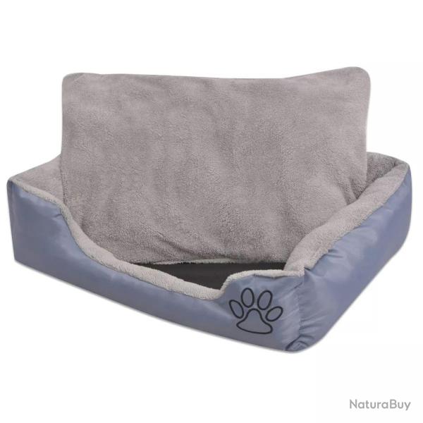 Lit pour chiens avec coussin rembourr� 90 cm gris 02_0001573