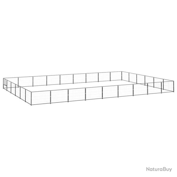 Chenil ext�rieur cage enclos parc animaux chien 54 m� acier noir 02_0000542