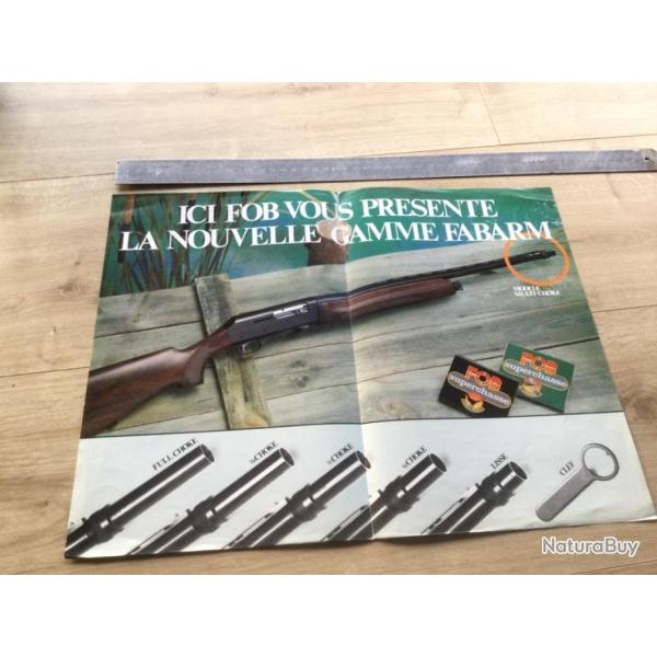 Ancien d�pliant Poster FOB FABARM