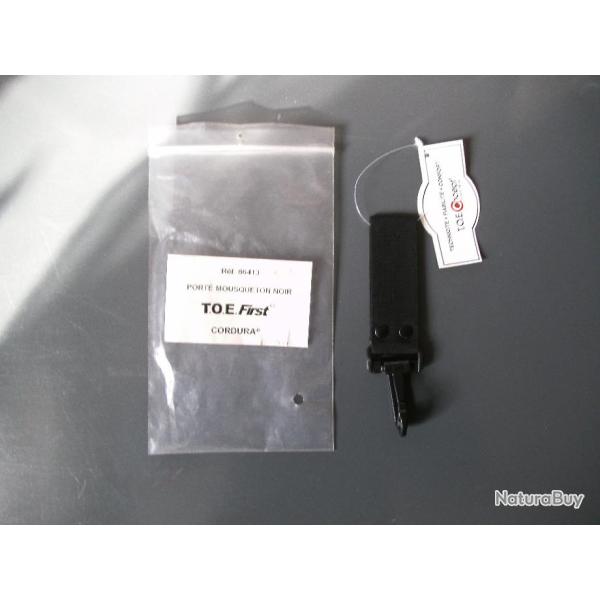 PORTE MOUSQUETON NOIR CORDURA