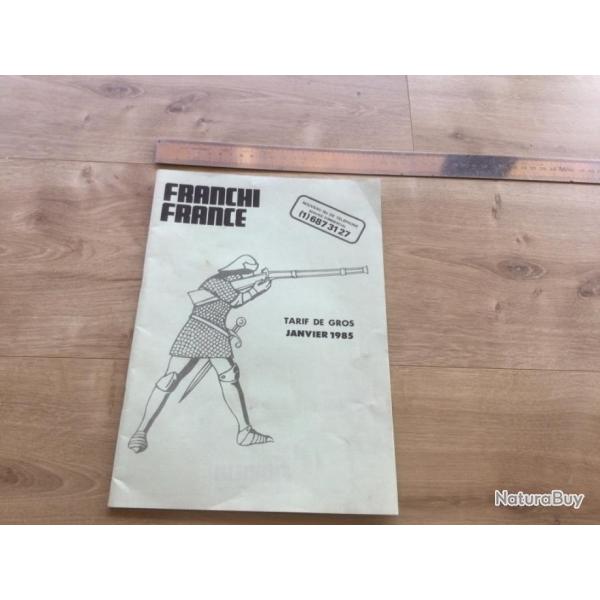 1 Ancien catalogue livret FRANCHI 1985