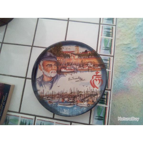 assiette decoration " la tranche sur mer "