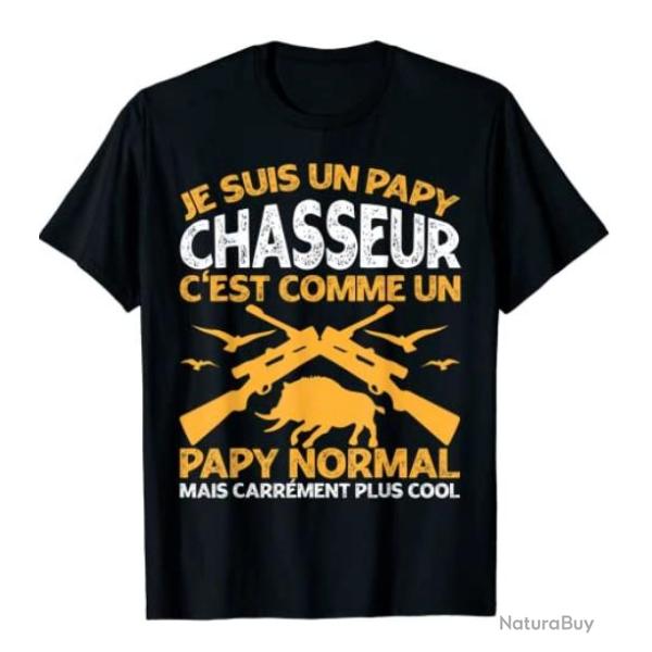 Tee-shirt chasse - Humoristique - Id�e cadeau - Noir - Livraison gratuite et rapide