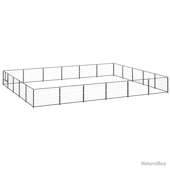 Chenil ext�rieur cage enclos parc animaux chien 30 m� acier noir 02_0000521