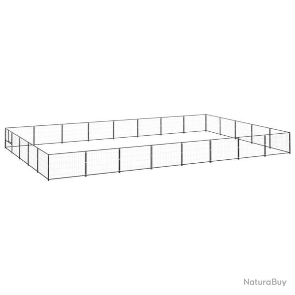 Chenil ext�rieur cage enclos parc animaux chien 40 m� acier noir 02_0000535