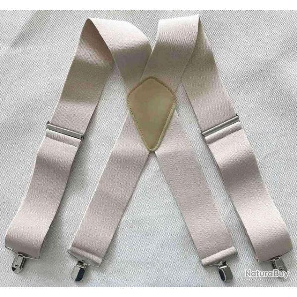 Bretelles de couleur beige