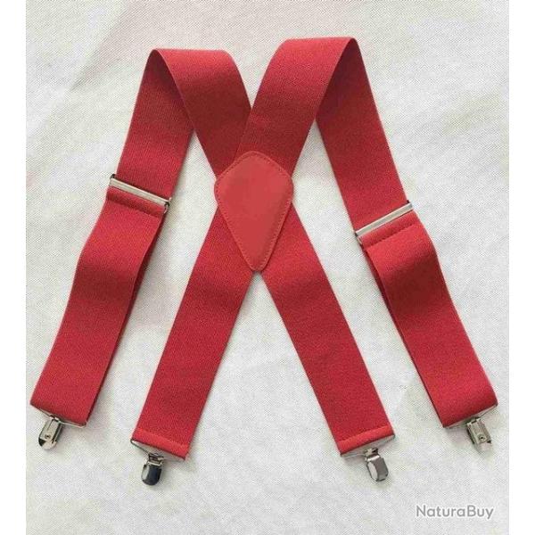 Bretelles de couleur rouge