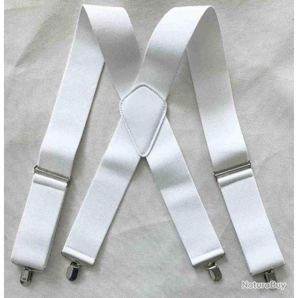 Bretelles de couleur blanche