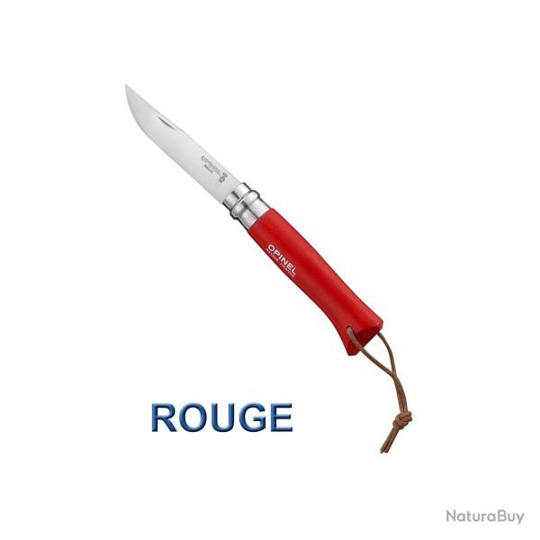 Opinel - Couteau Baroudeur N8 Charme Couleur Lame Inox Lacet - 170x - 1705