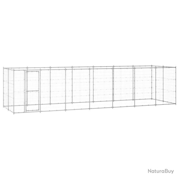 Chenil ext�rieur cage enclos parc animaux chien ext�rieur acier galvanis� 16,94 m� 02_0000410