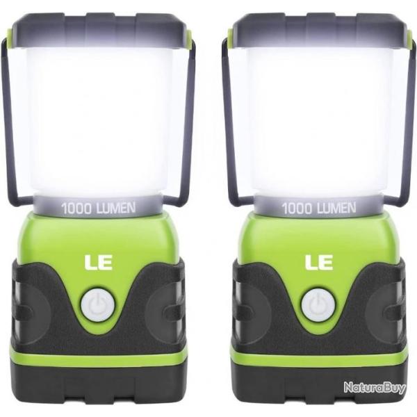 Lanterne Camping LED Lampe Camping Puissante 1000lm Luminosit� R�glable Eclairage Camping Piles X2