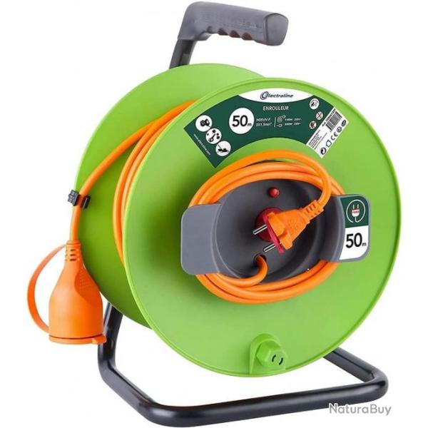 Rallonge �lectrique 50 m - Enrouleur - Livraison gratuite et rapide