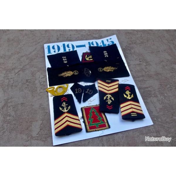 PLANCHE D'�CUSSONS R�GIMENTAIRES ARM�E FRAN�AISE 1919-1945.