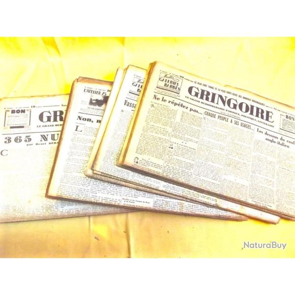 LOT D'HEBDOMADAIRES "GRINGOIRE" 1935.