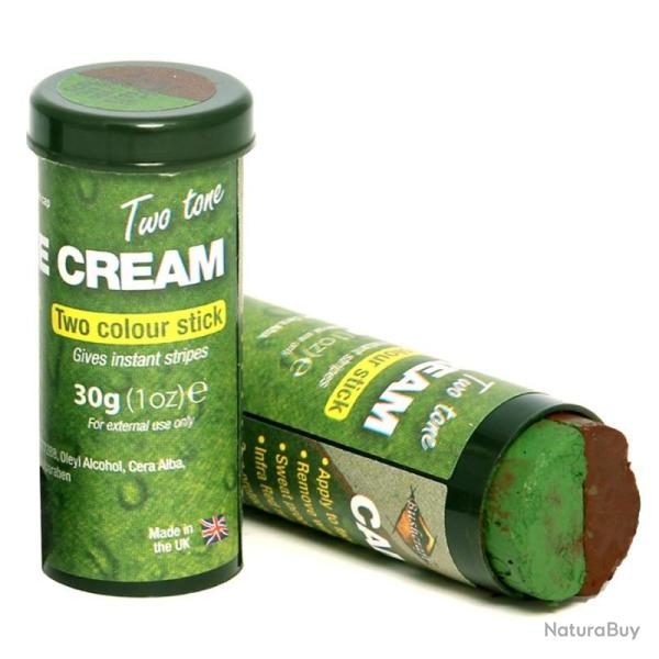BATON DE CAMOUFLAGE BI-COLOR 30gr Marron-Vert