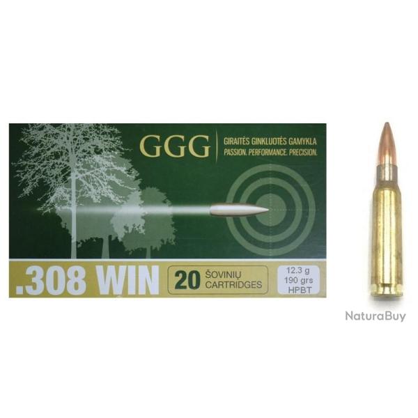20 GGG Munitions Cal.308 win 190 gr