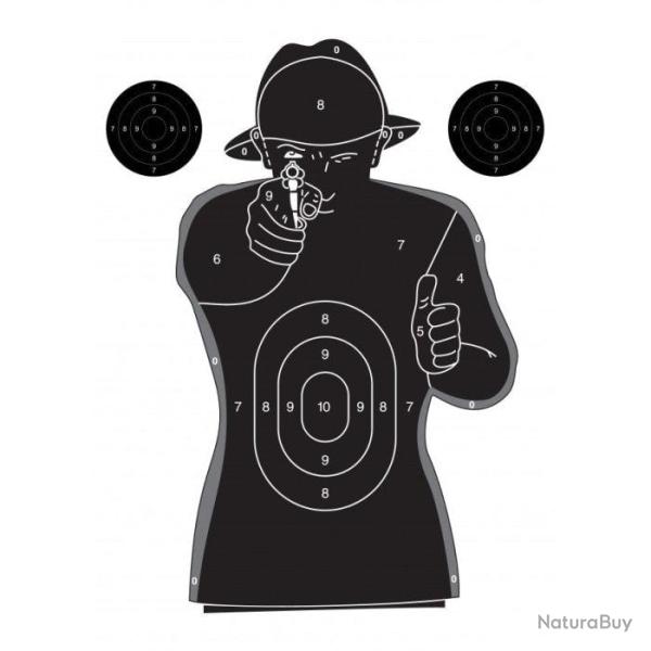 Cibles silhouette noir Umarex 50x70 - pack de 100