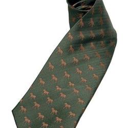 Cravate en soie motif chien Semper Club interchasse