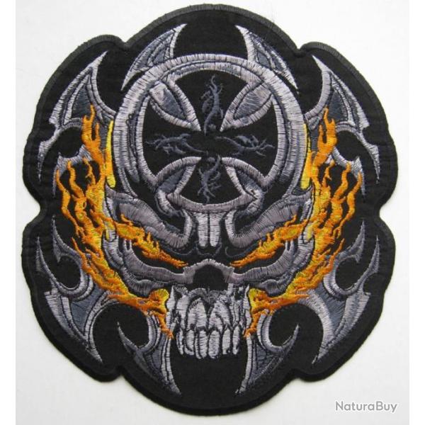 PATCH-ECUSSON/DOSSARD GRAND MODELE - SKULL - Ref.D45