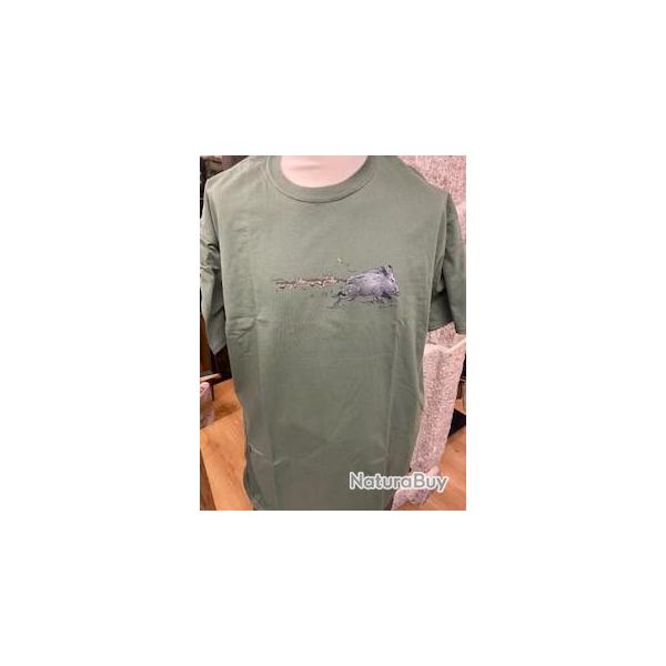 TEE SHIRT SANGLIER HUMORISTIQUE.