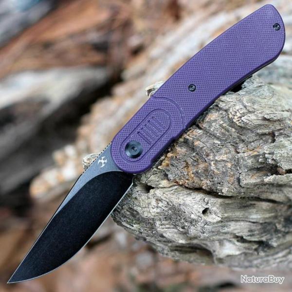 Couteau Kansept Reverie Purple Manche Purple G10 Lame Acier 154CM IKBS Linerlock Clip KT2025A5
