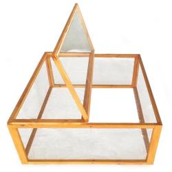 Enclos bois 100 cm x 100 cm x 45 cm carr&eacute; couvercle clapier petits animaux 16_0002625