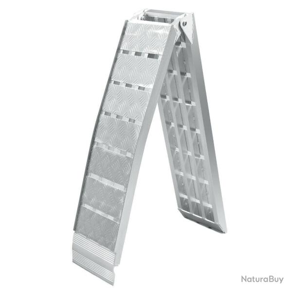 Rampe de chargement multi-usage pliante aluminium rail collision 228 cm jusqu'a 680 kg gris 16_0002