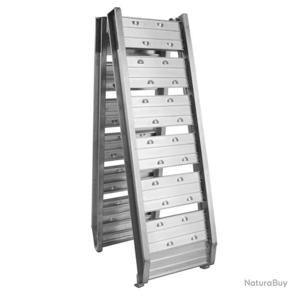 Rampe de chargement 182 cm 200 kg moto atv quad pliable alu rampe rail collision gris 16_0002131