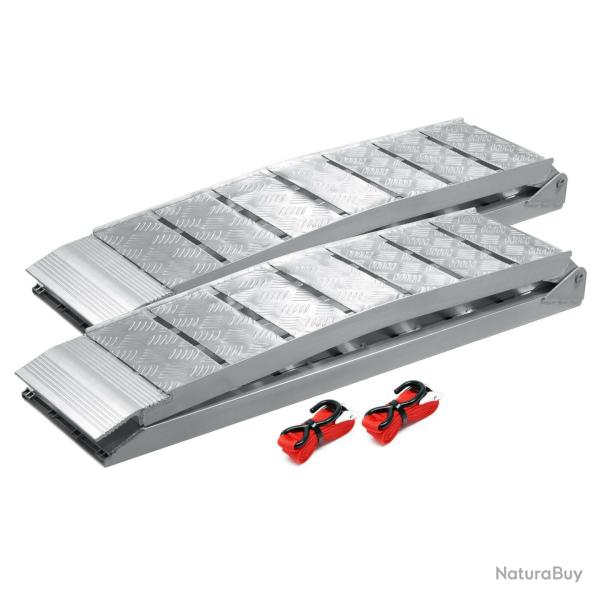 Lot de 2 rampes de chargement 228 cm 1360 kg moto atv pliable alu rampe rail d'acc�s 16_0001225