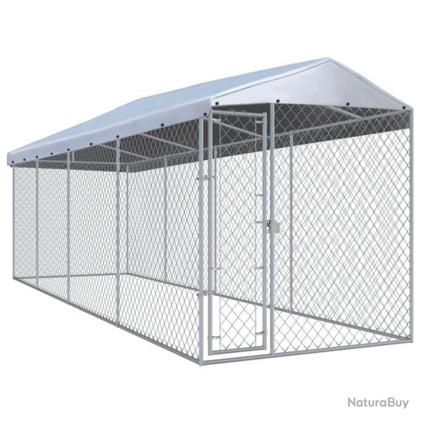 Chenil ext�rieur cage enclos parc animaux chien ext�rieur avec toit pour chiens 760 x 190 x 225 cm