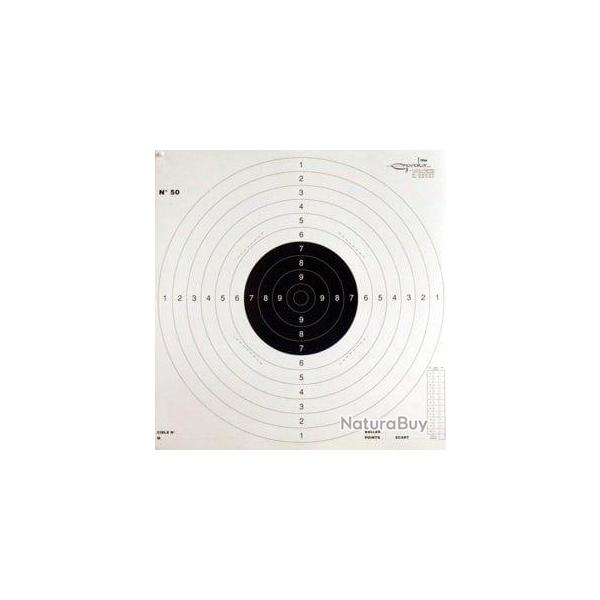 Cible gravolux c0010 - Pistolet 25/50 metres (n�50) format 53x52cm - carton - par 100