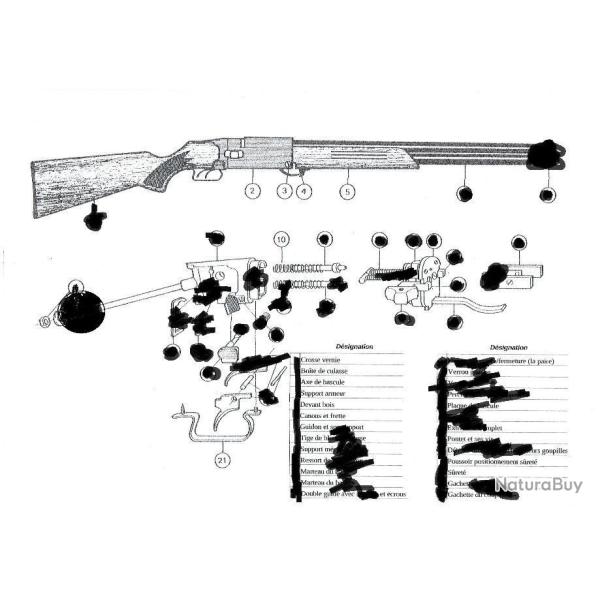Nomenclature carabine mini super manuarm 14mm