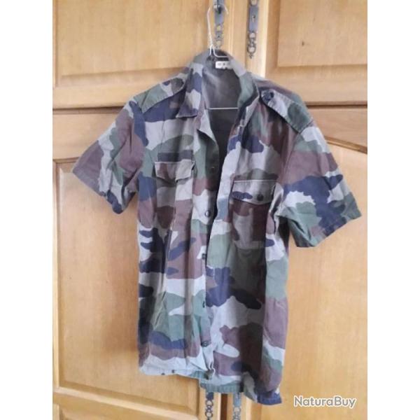 Chemise manches courtes camouflee armee fr